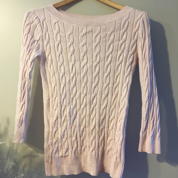 LOFT Sweaters - Ann Taylor Loft Cable Knit Sweater Pink